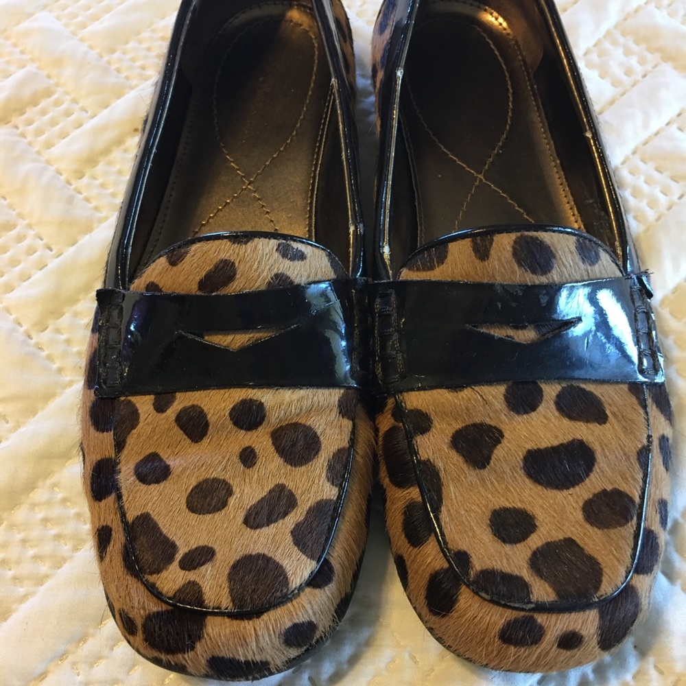 Animal print Enzo Angiolini loafers.
